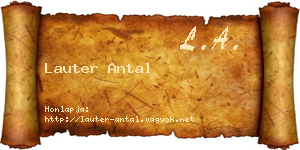 Lauter Antal névjegykártya